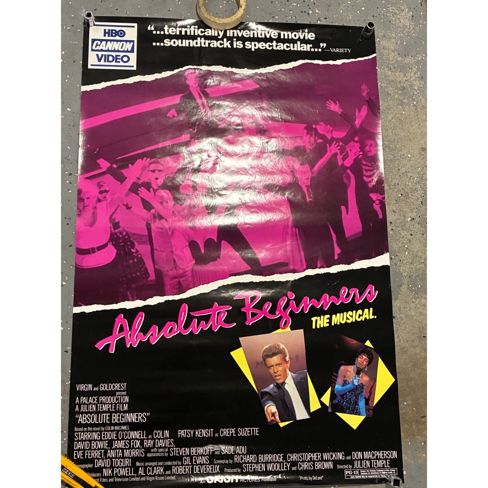 Vintage 1986 Absolute Beginners Movie Poster David Bowie Sade Musical 80s Film